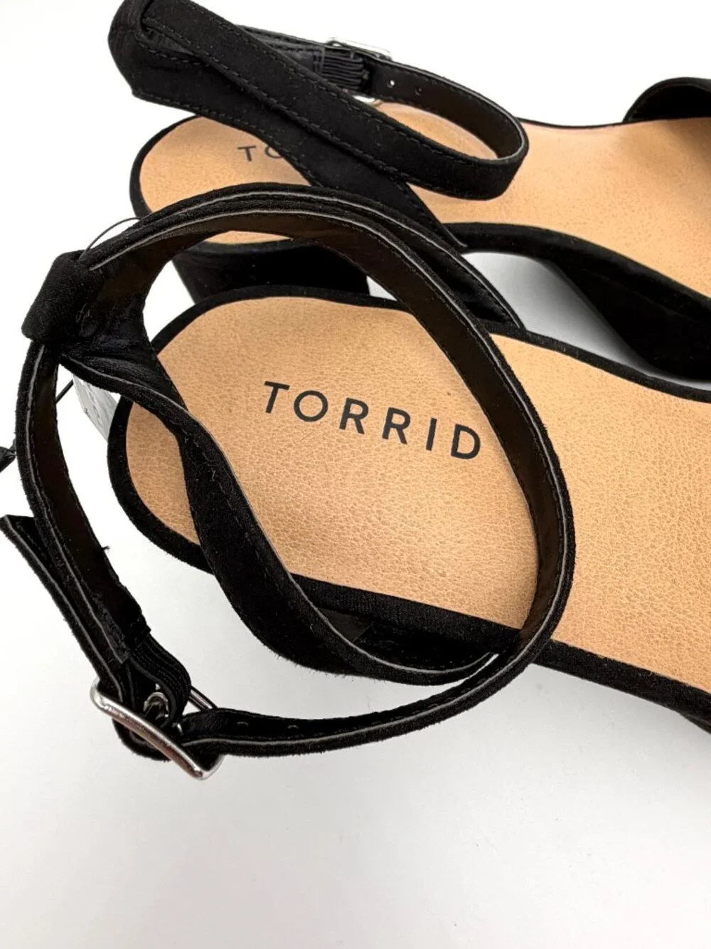 New Torrid Black Platform Block Heel Sandals - Size 8WW